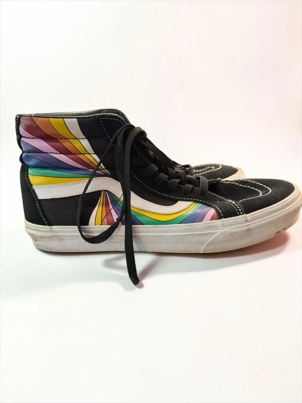 Vans Sk8 Hi Refract Rainbow High Top Sneakers 10